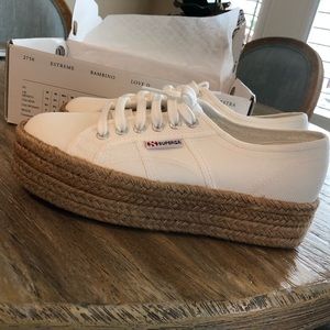 SUPERGA WHITE ESPADRILLE SNEAKERS